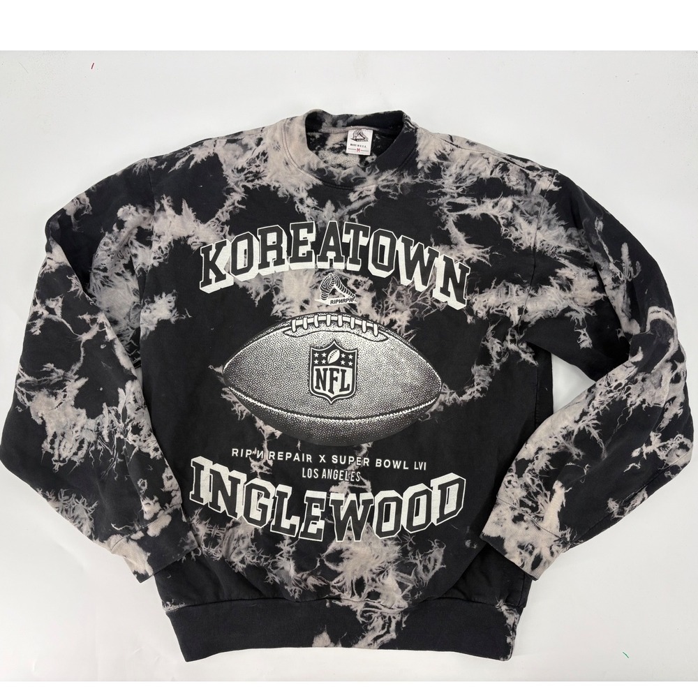 Rip N Repair x Super Bowl LVI Koreatown Inglewood Tie Dye Sweatshirt Mens M